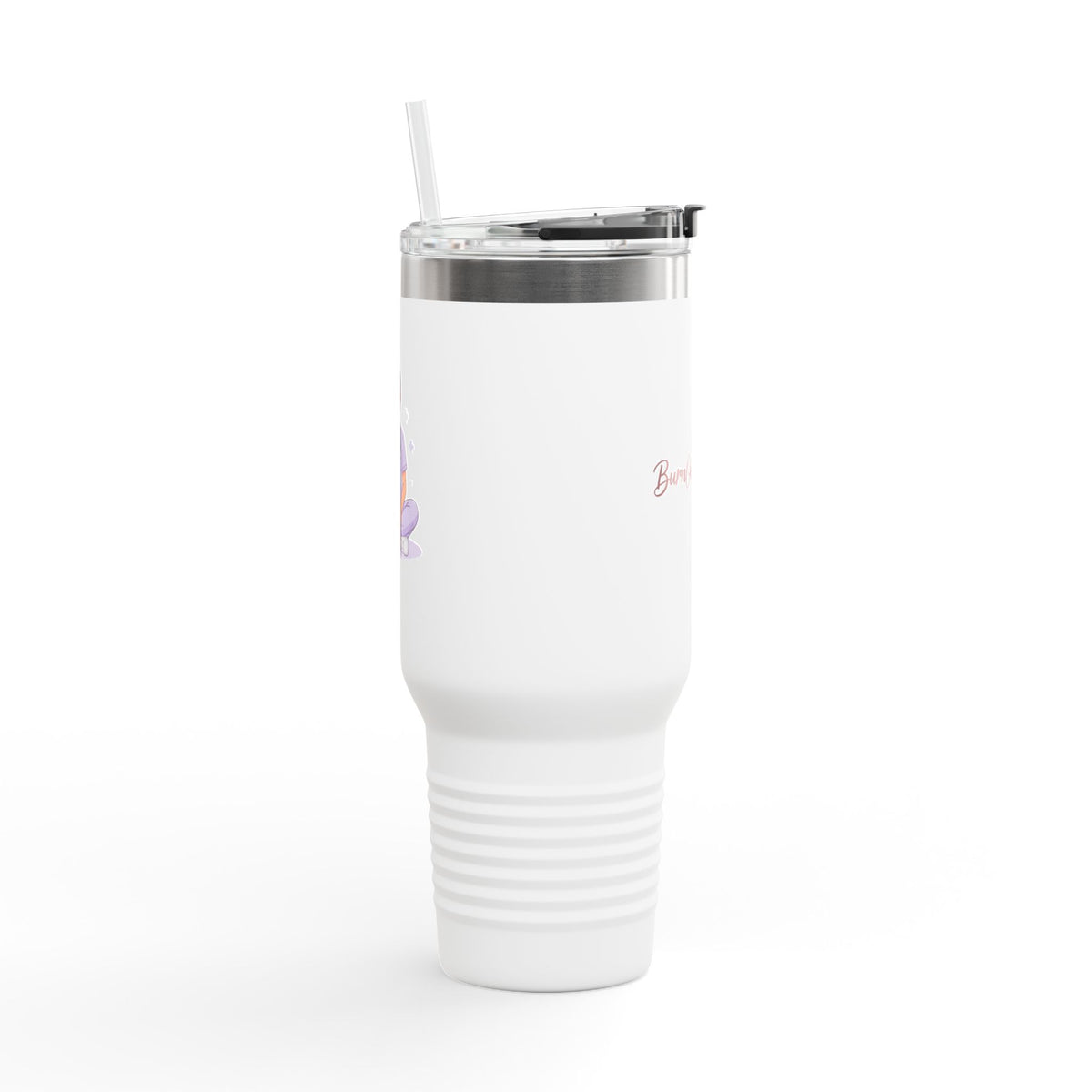 40oz Insulated Travel Mug – ‘Burnout’ Floral Thermal Tumbler