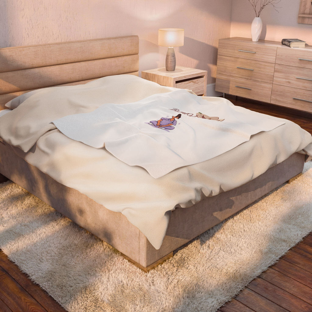 Velveteen Plush Blanket — Burnout Nurse Meditation Design