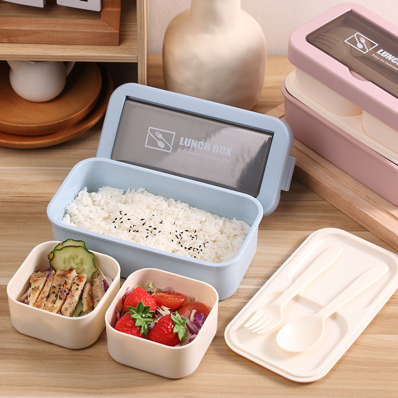 Stylish Microwaveable Double-Layered Lunch Box