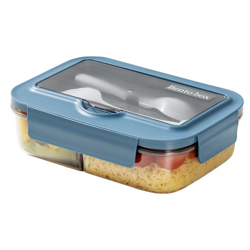Japanese Style Microwaveable Lunch Box with Compartments & Cutlery