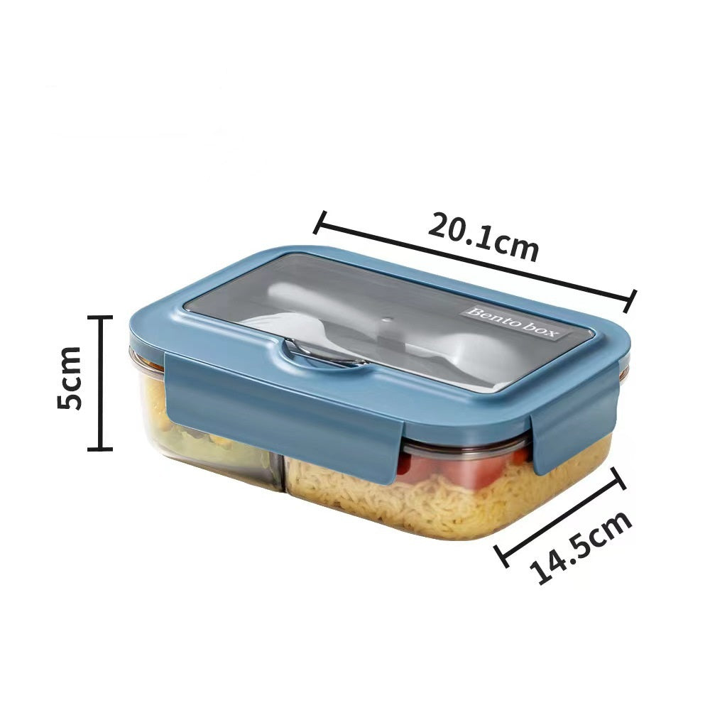 Japanese Style Microwaveable Lunch Box with Compartments & Cutlery