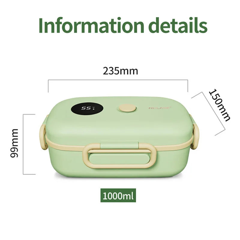 Smart LCD Temperature Display Electric Lunch Box