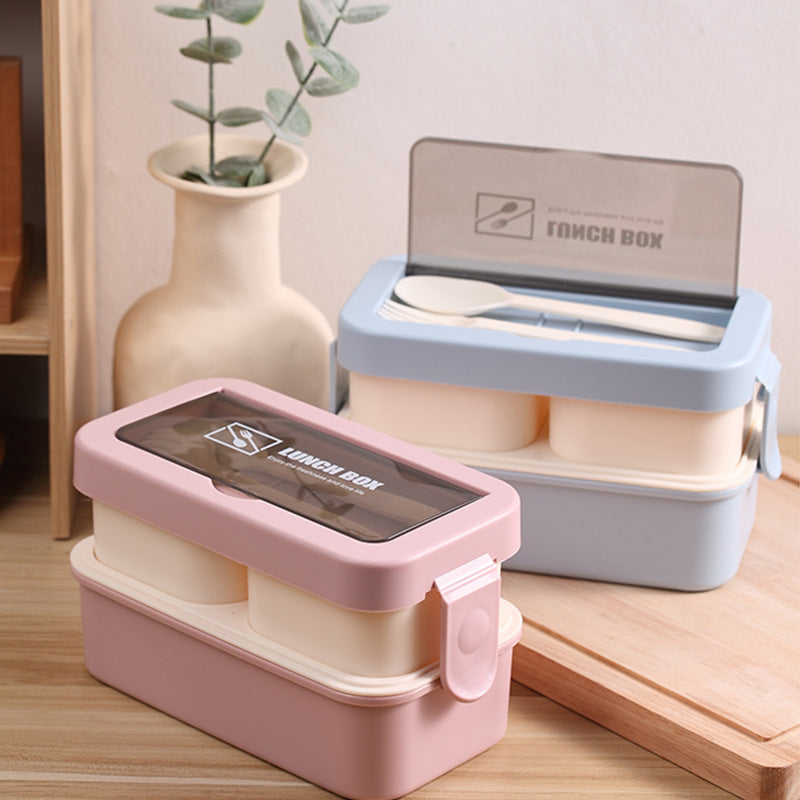 Stylish Microwaveable Double-Layered Lunch Box
