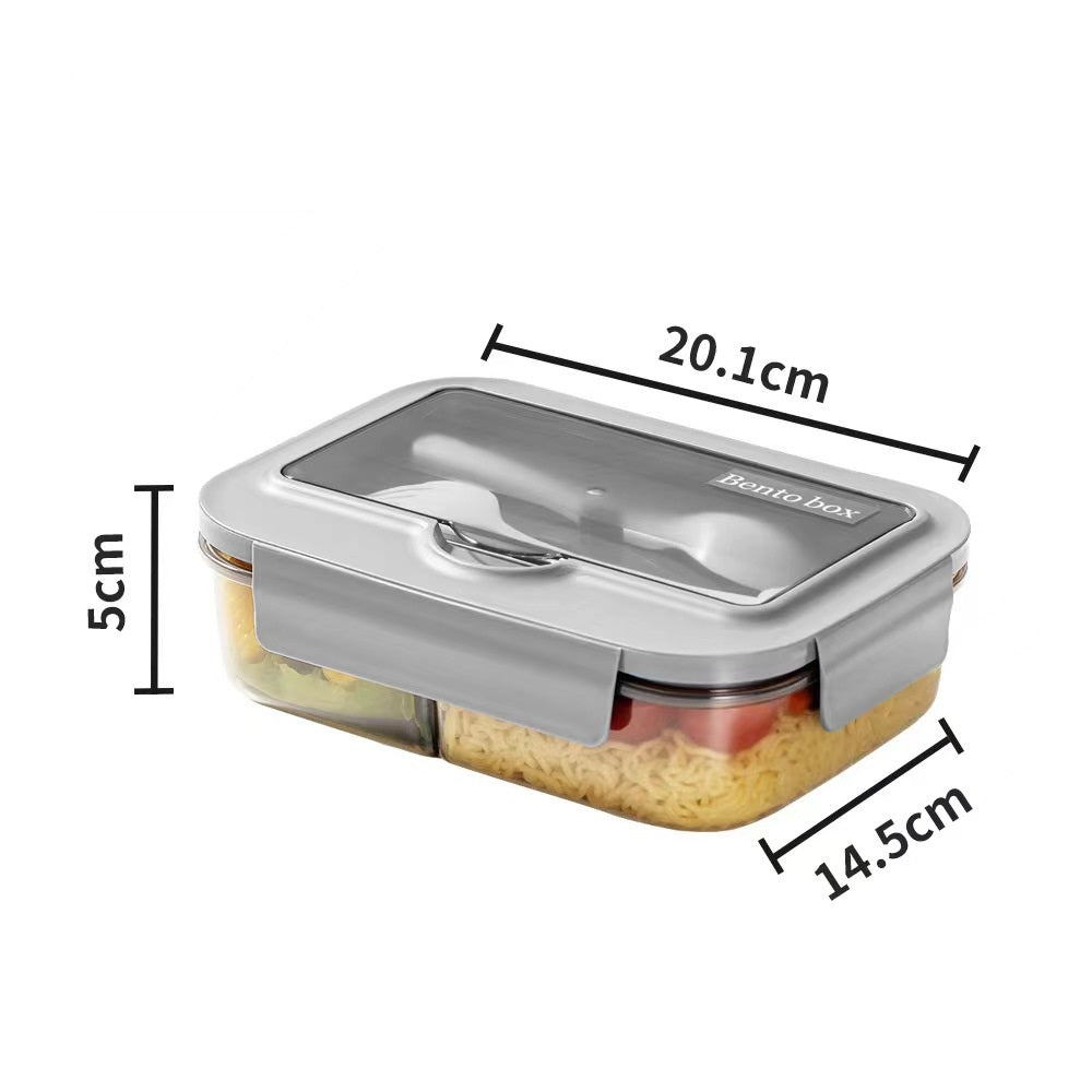 Japanese Style Microwaveable Lunch Box with Compartments & Cutlery