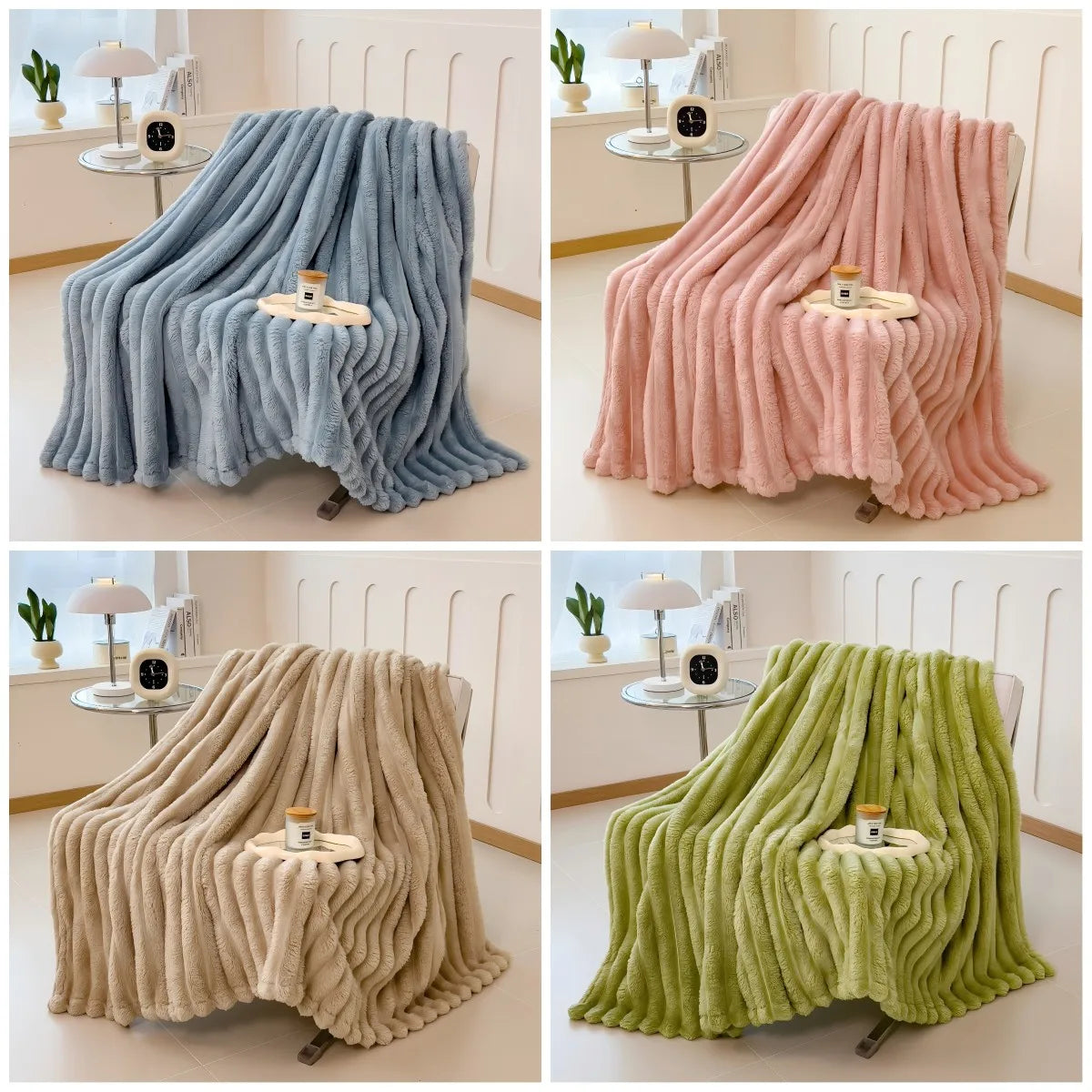 CozyStripe Thick Comfort Multipurpose Blanket